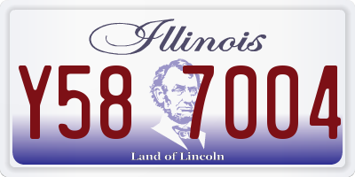 IL license plate Y587004