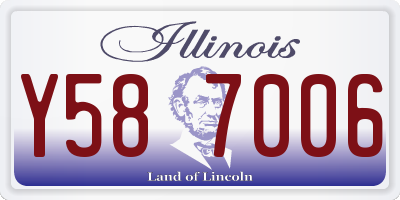 IL license plate Y587006