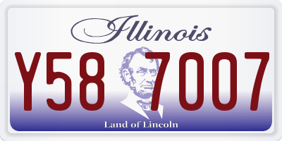 IL license plate Y587007