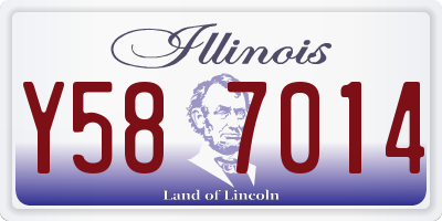 IL license plate Y587014