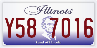 IL license plate Y587016