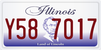 IL license plate Y587017