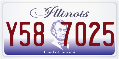 IL license plate Y587025