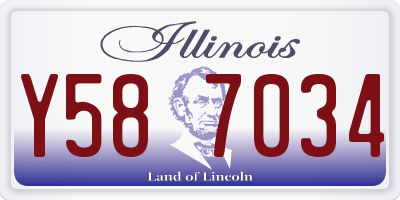 IL license plate Y587034