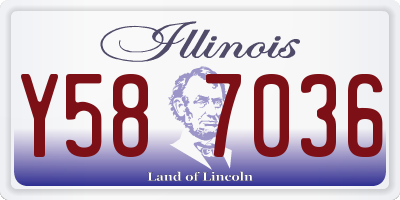 IL license plate Y587036