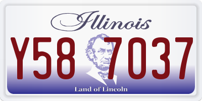 IL license plate Y587037