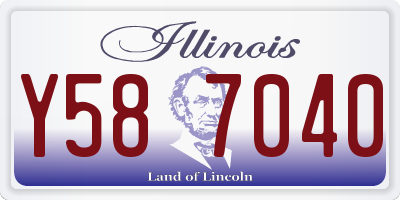 IL license plate Y587040