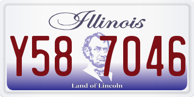 IL license plate Y587046