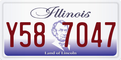 IL license plate Y587047