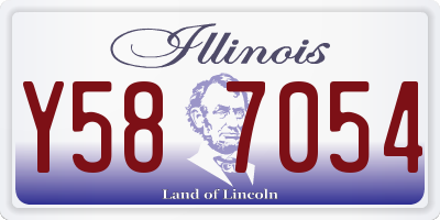 IL license plate Y587054