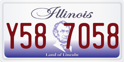 IL license plate Y587058