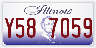 IL license plate Y587059