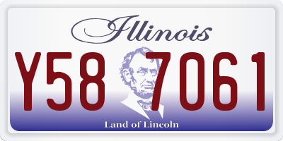 IL license plate Y587061