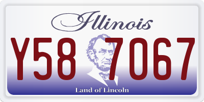 IL license plate Y587067