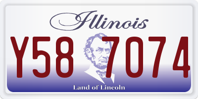 IL license plate Y587074