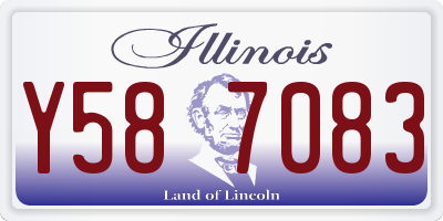 IL license plate Y587083