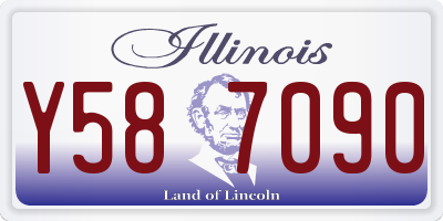 IL license plate Y587090