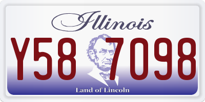 IL license plate Y587098