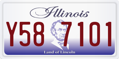 IL license plate Y587101