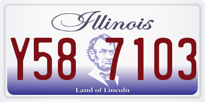 IL license plate Y587103