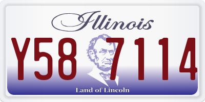 IL license plate Y587114