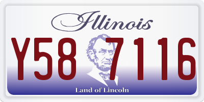 IL license plate Y587116