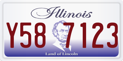 IL license plate Y587123