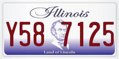 IL license plate Y587125