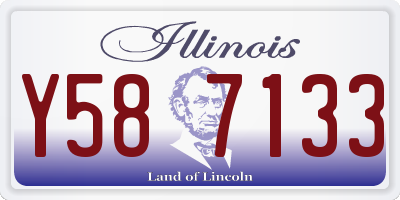IL license plate Y587133
