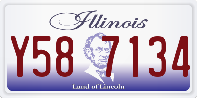 IL license plate Y587134
