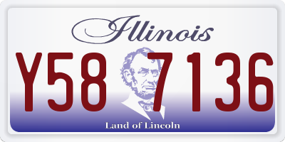IL license plate Y587136