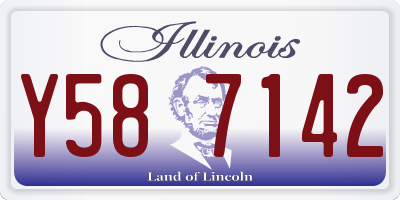 IL license plate Y587142
