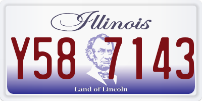 IL license plate Y587143