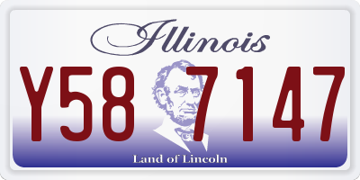 IL license plate Y587147