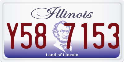 IL license plate Y587153