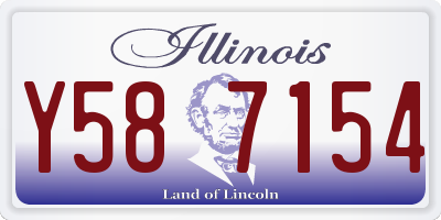 IL license plate Y587154