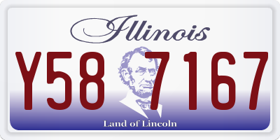 IL license plate Y587167