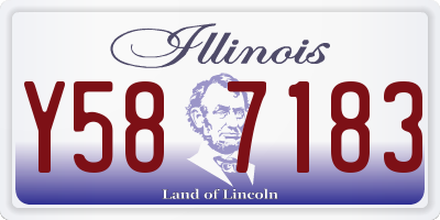 IL license plate Y587183