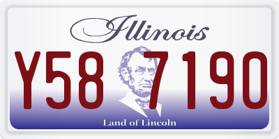 IL license plate Y587190