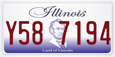 IL license plate Y587194