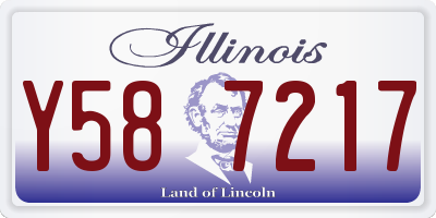 IL license plate Y587217