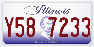 IL license plate Y587233