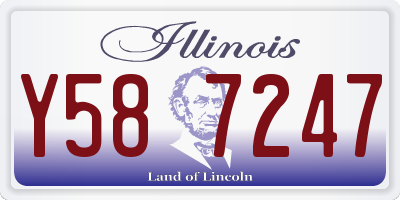 IL license plate Y587247