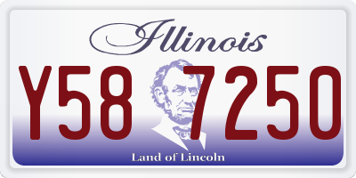 IL license plate Y587250