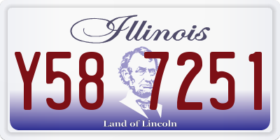 IL license plate Y587251