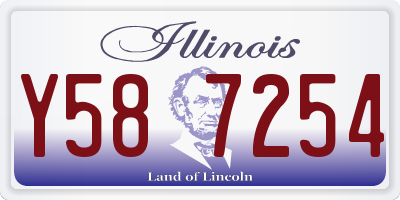 IL license plate Y587254