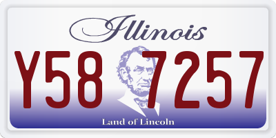 IL license plate Y587257