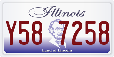 IL license plate Y587258