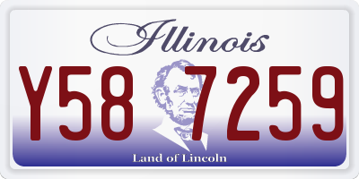 IL license plate Y587259