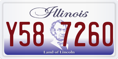 IL license plate Y587260